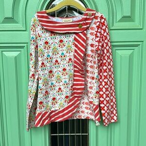 Matilda Jane Red and White Long Sleeve Shirt Size 8